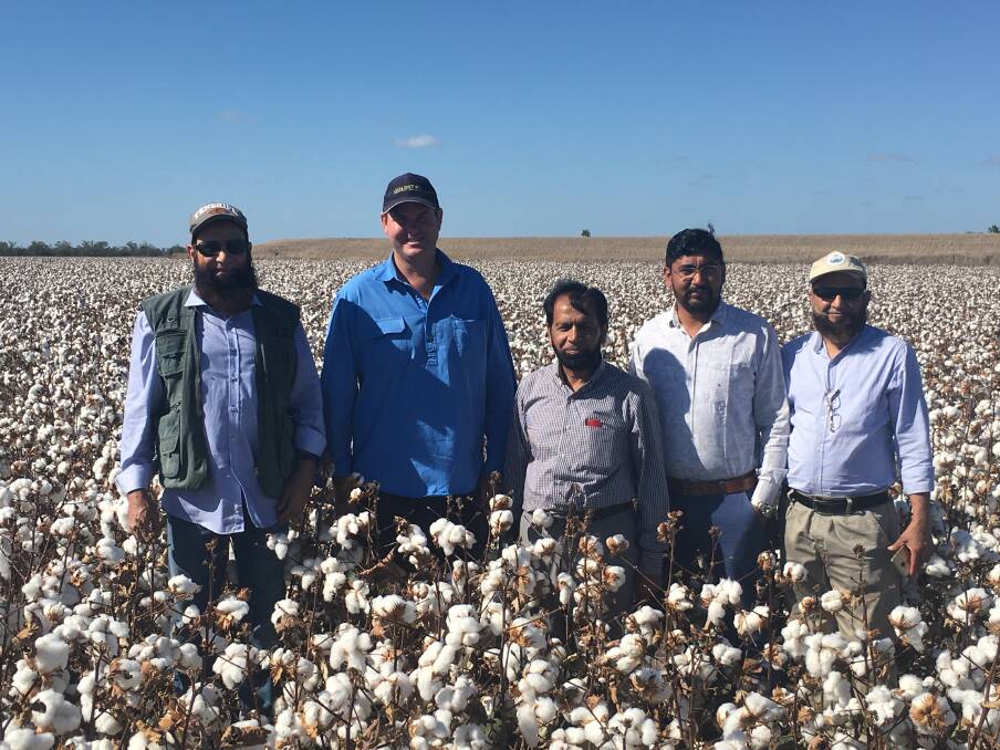 Pakistani and Indian cotton growers with Cotton Australia chairman Simon Corish. 