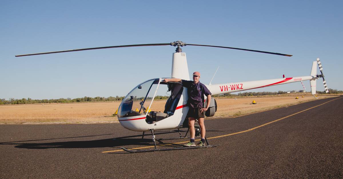 Dylan Gracie during his flight in St George yesterday. Pictures: Dust to Dawn Photography 