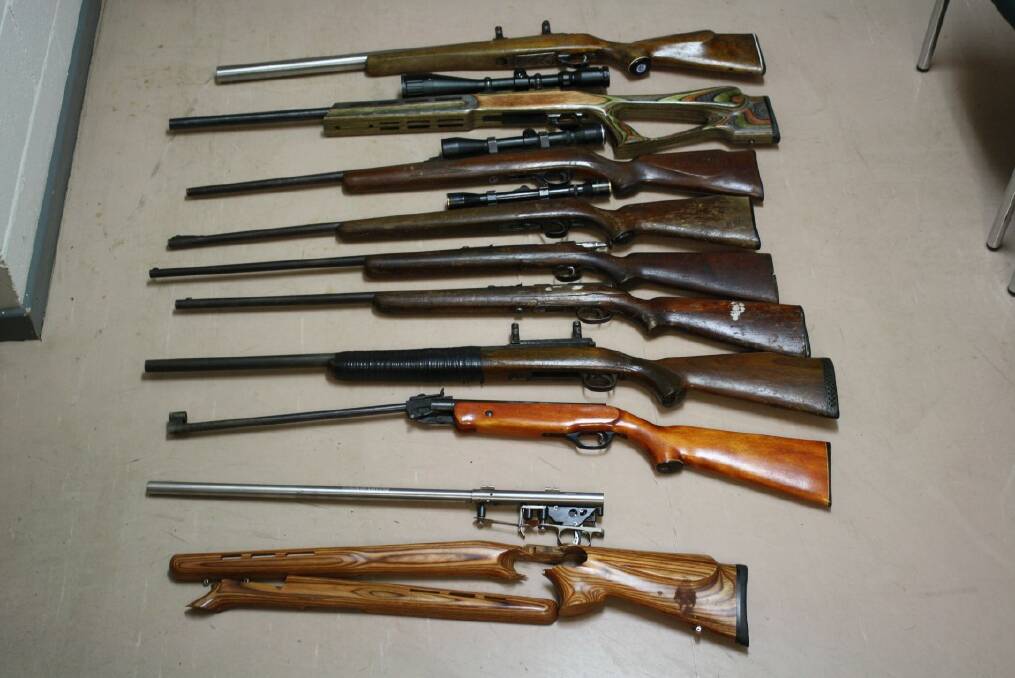 A picture from Queensland Police of the rifles. 