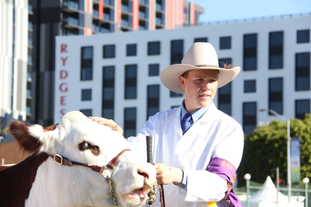 Beau White, Holy Trinity School, Inverell, was announced the Champion Led Steer School Parader winner.
