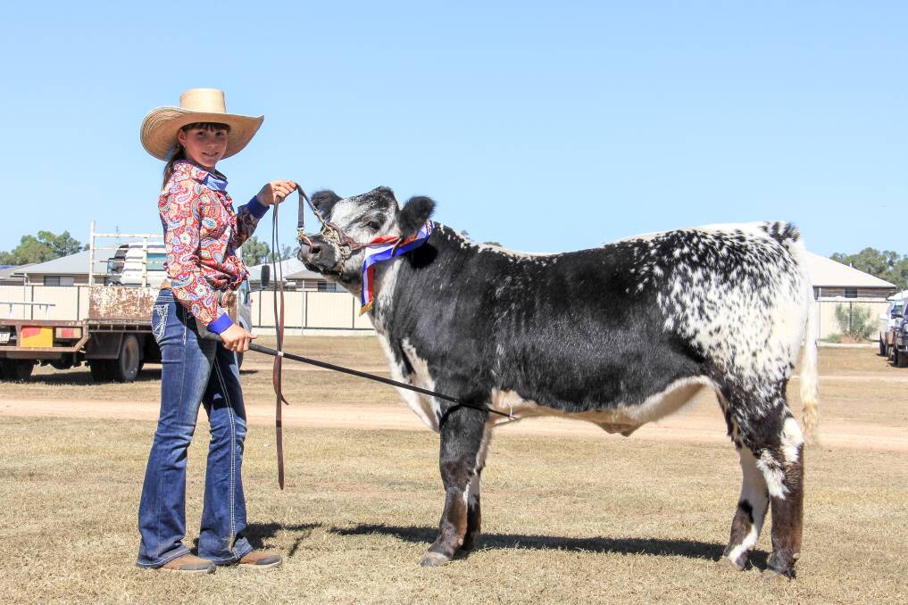 Abbey Franz, Jandowae and the Champion Led Steer or Heifer, Showtime. 
