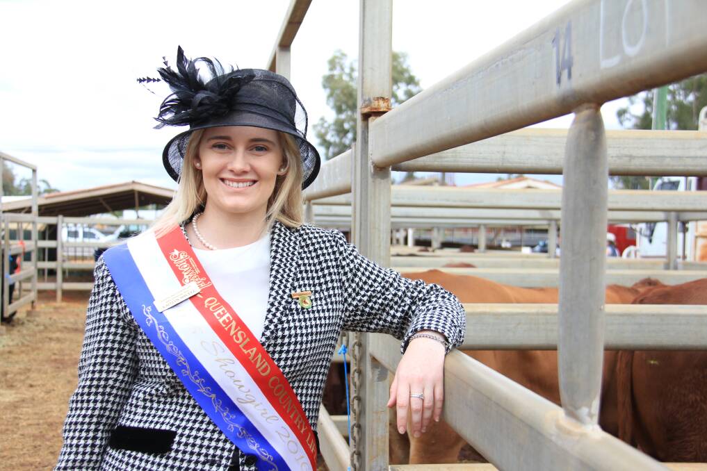 Queensland Country Life Miss Showgirl Kait Shultz at the Charleville Show recently. 