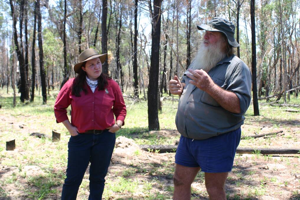 Rhonda and Ray speaking about the Fire Project. Picture: Donna Hurley