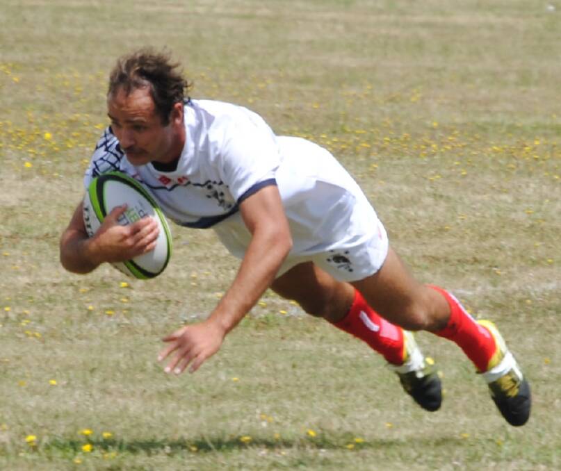 TOP TRY SCORER: Rudi Wentzel (Gladstone) in for one of his eight tries.