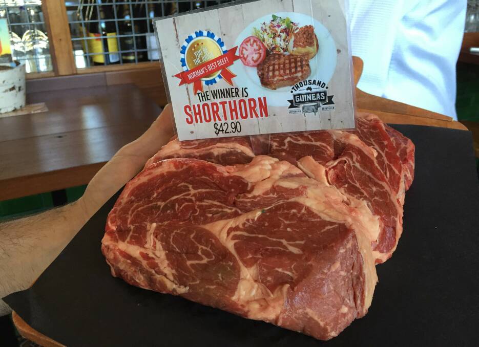 Awarding winning Thousand Guineas Shorthorn steak on offer at the Norman.