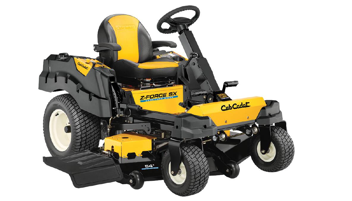 MOWING MUSCLE: The SX54 is equipped with a 24hp Kawasaki FR Series V-Twin engine.