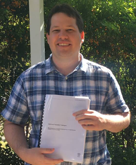 GRAZING RESOURCE: DAF principal agricultural economist Tim Moravek with the new Improved Practices Catalogue.