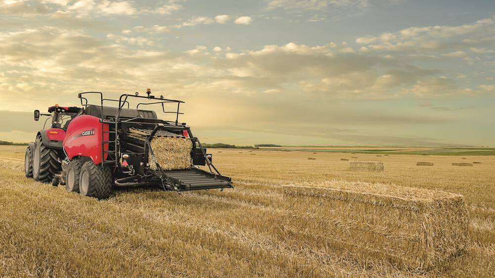 EVEN TOUGHER: Case IH's new LB434 XL series hay balers have an 80cm longer bale chamber and produce up to a 10 per cent more dense bale. 