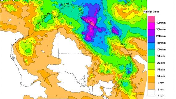 RAIN COMING: The Bureau of Meteorology's eight day forecast from February 28 to March 7.  