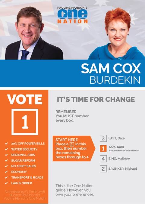 Labor is ranked number two by One Nation in Burdekin, with the LNP third.