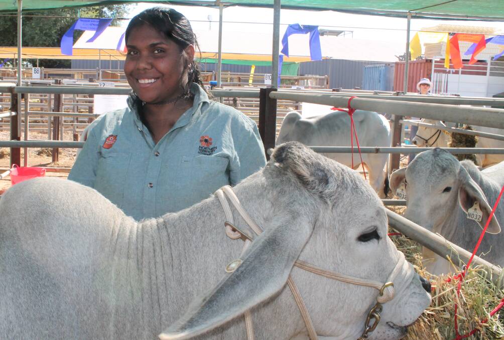 COW GIRL: Jazeeta Frank is involved in the Pastoral Futures Program and presented cattle at the Katherine Show.