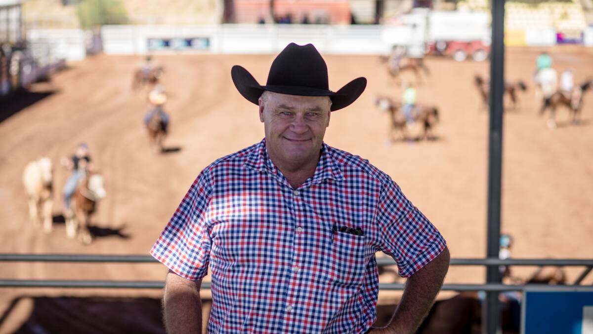 BEHIND THE MIC: Randall Spann has been announcing at the Mount Isa rodeo for 21 years.