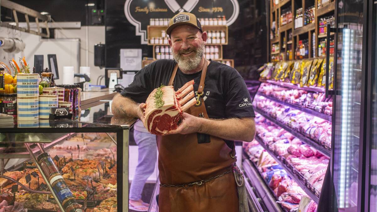 Mike Smith is one of the managers of The Butcher Shoppe in Brisbane and said consumer spending habits had changed in recent weeks. Picture: Kelly Butterworth.