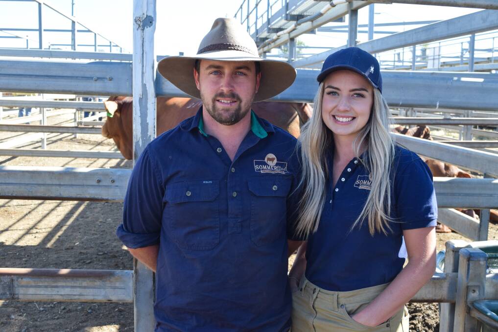 Daniel and Teneale Sommer, Sommer Droughtmasters, were first-time vendors at the 2021 Droughtmaster National Sale.
