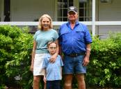 Barry and Sue Tessmann with their seven-year-old grandson, Levi.