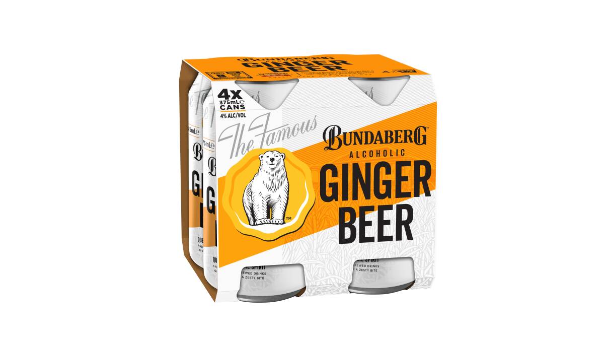Bundaberg Alcoholic Ginger Beer will hit shelves in early November. Photo: Supplied.