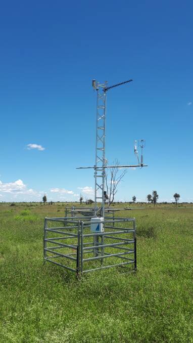 An eddy covariance flux tower technology out in the field. Picture: Agrimix