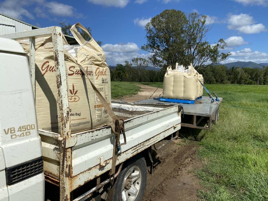 WHITE GOLD: Miriam Vale beef producer Adam Coffey bought four tonnes of guano to address problematic paddocks. Photo: Supplied.