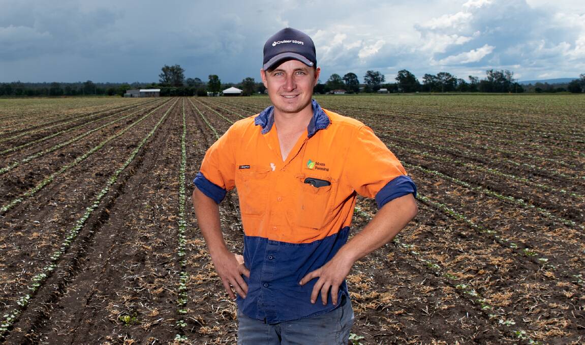 PERFECT TIMING: Mitch Brimblecombe, Moira Farming, Forest Hill, finished planting cotton on Saturday to make the most of predicted rain. Photo: Brandon Long