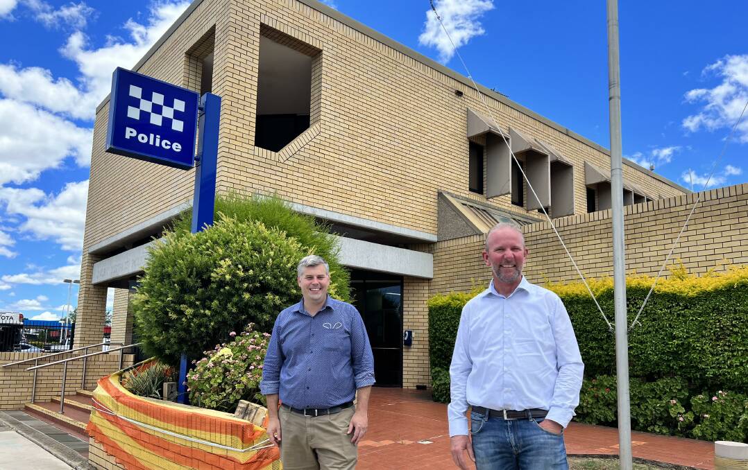 REVAMP: Minister for Police Mark Ryan (left) and Queensland Police Union president Ian Leavers say work is set to start on the Dalby police station in the next few months. Photo: Supplied