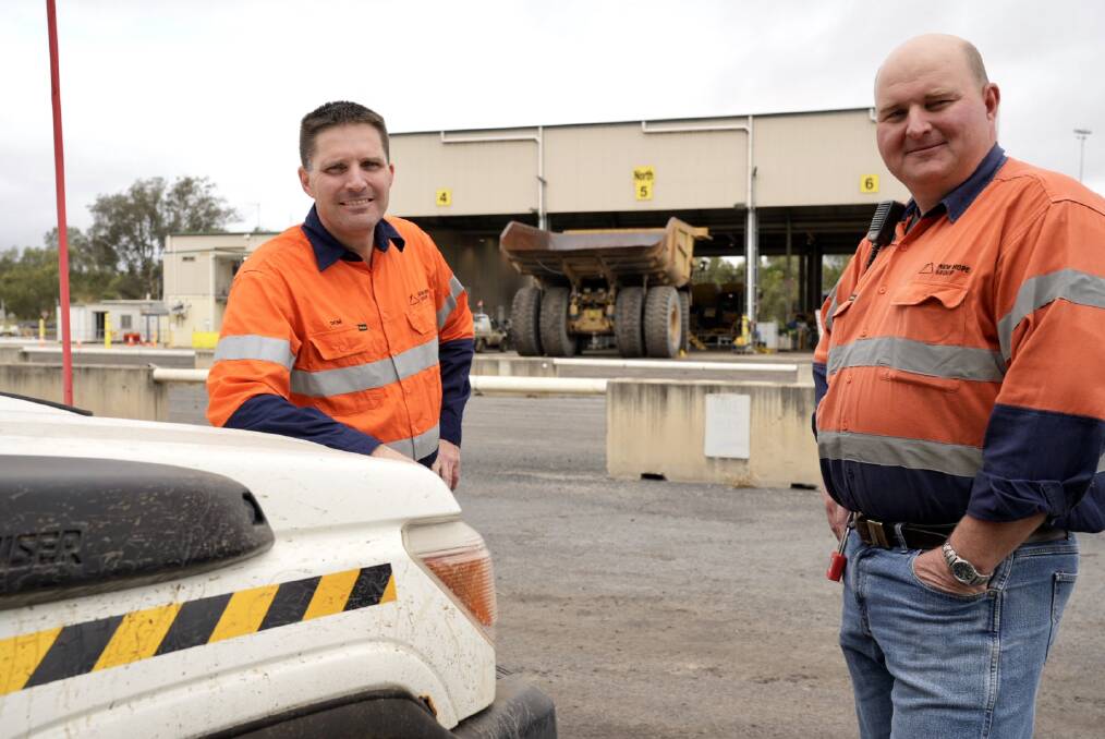 New Acland executive general manager Dominic OBrien and maintenance manager
Andy Scouller are feeling positive about the latest approval. Picture: Supplied