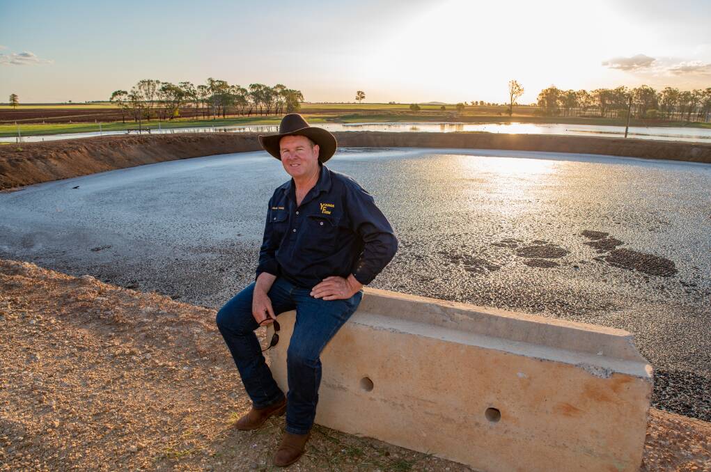 BROWN GOLD: Mark Young, Youngs Farm, Wooroolin, fills his new 30,000-litre slurry tanker with effluent from the ponds at the 8000 SPU piggery. He then applies it deep into the soil to minimise odour and improve soil fertility.