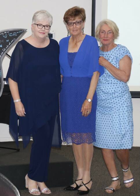 Committee member Tracey O'Brien with Judy Gowing and Dolly's grandmother, Jenny Everett at last year's DUTS Ball. Photo: Supplied