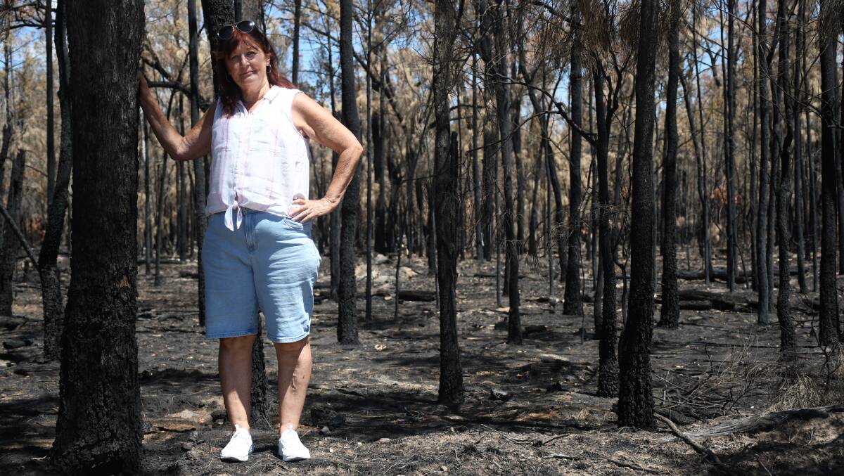 Wieambilla resident Michelle Cullen lost half of her home in the bushfires which hit the district. Pictures: Clare Adcock