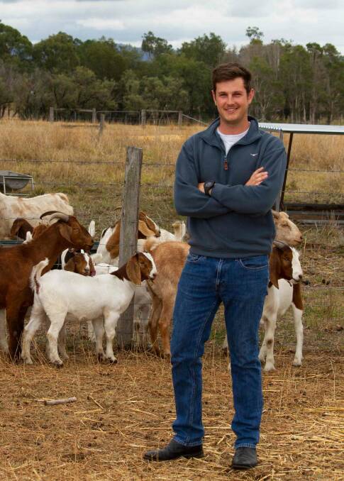 Peter van Jaarsveld runs a goat breeding operation at Gore, east of Inglewood. Photo: Nuffield Australia.