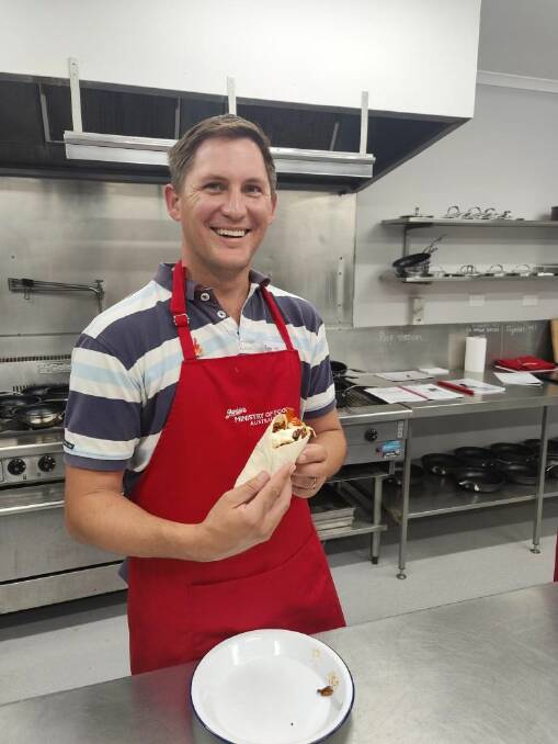 Rohan Bollon at the Jamie's Ministry of Food program in St George. Photo: Supplied.