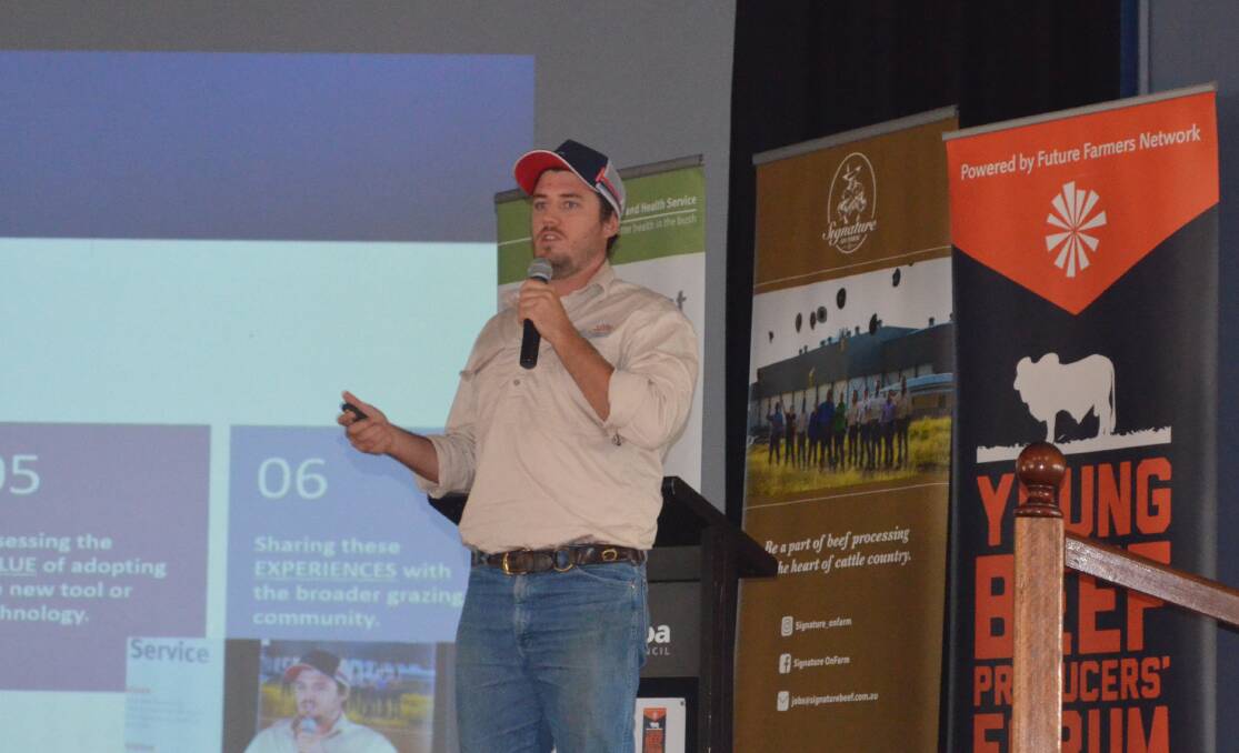 Rangelands Project Officer John McLaughlin spoke at the Young Beef Producers Forum in Roma last week. Photo: Clare Adcock