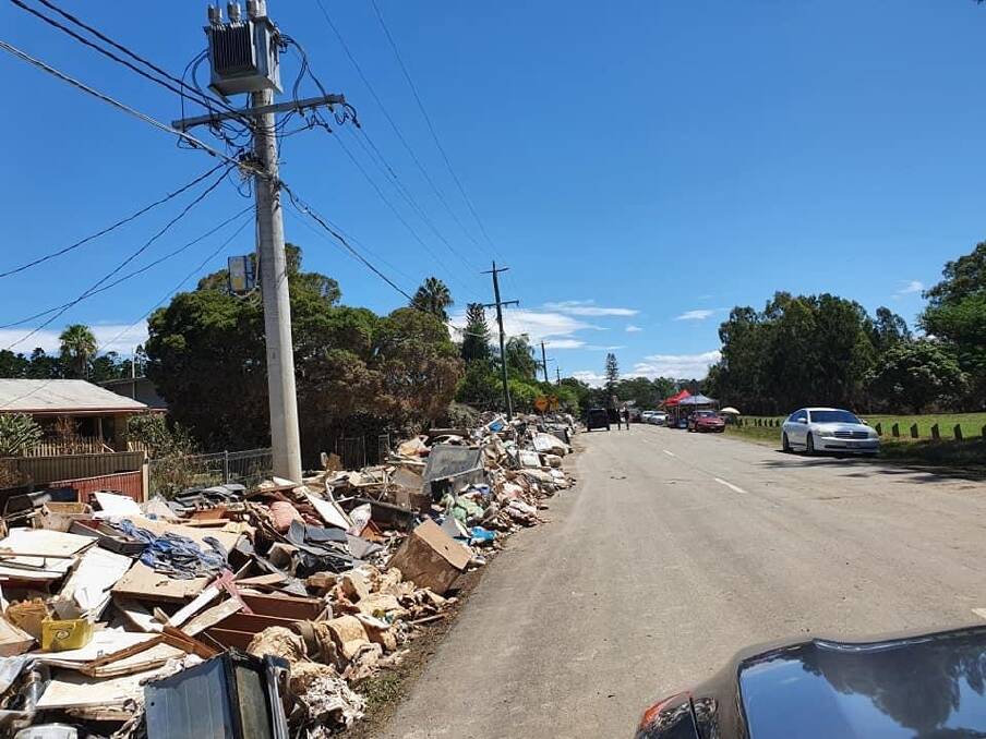 The street view from the Goodna Rotary Club after the floodwaters had receded. Photo: Supplied