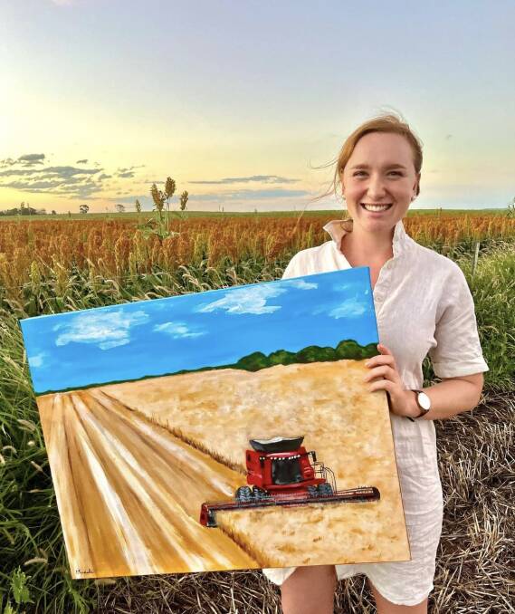 Sophie said growing up on her family's property at Millmerran inspired many of her artworks. Picture: Supplied