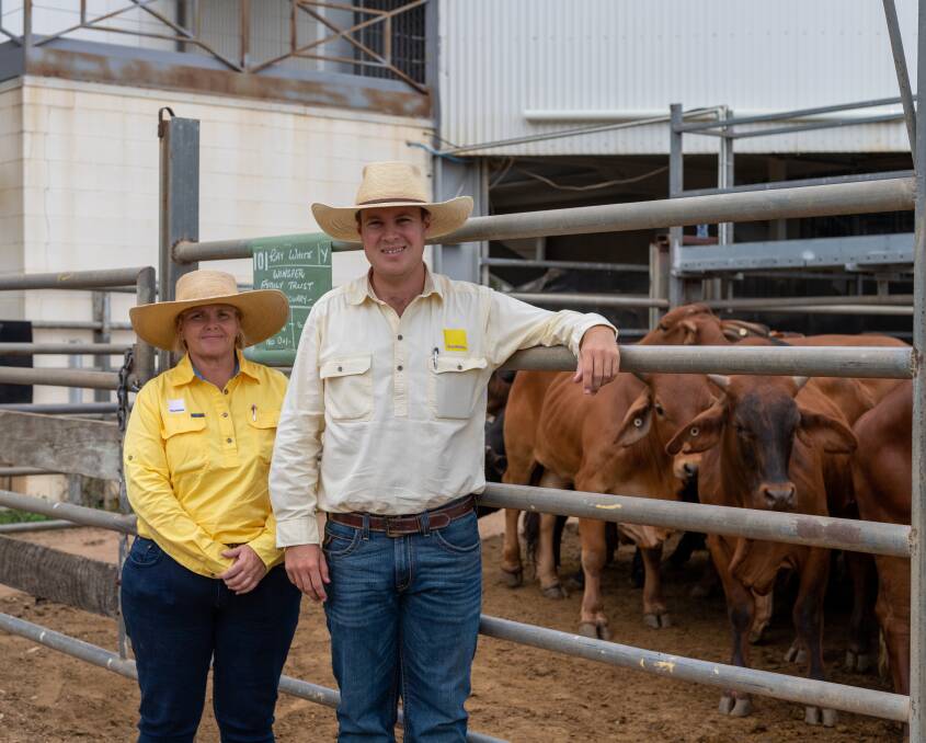 Ray White Rural Townsville and Charters Towers livestock and property agents, Trisha Currie and Liam Kirkwood. Photo: Zoe Thomas. 