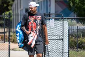 Nick Kyrgios at Lyneham tennis courts. Picture by Karleen Minney