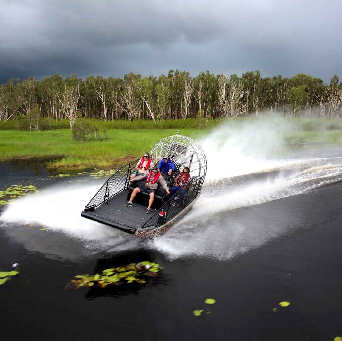 Two women were injured in an airboat crash at Matt Wright's Top End Safari Camp. 