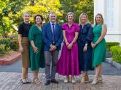 The school's executive team of Clair Applewaite, Stacey McCarthy, Dr John Fry, principal, Kara Krehlik, Sammy Cobon, and Kasey Mitchell. Picture supplied