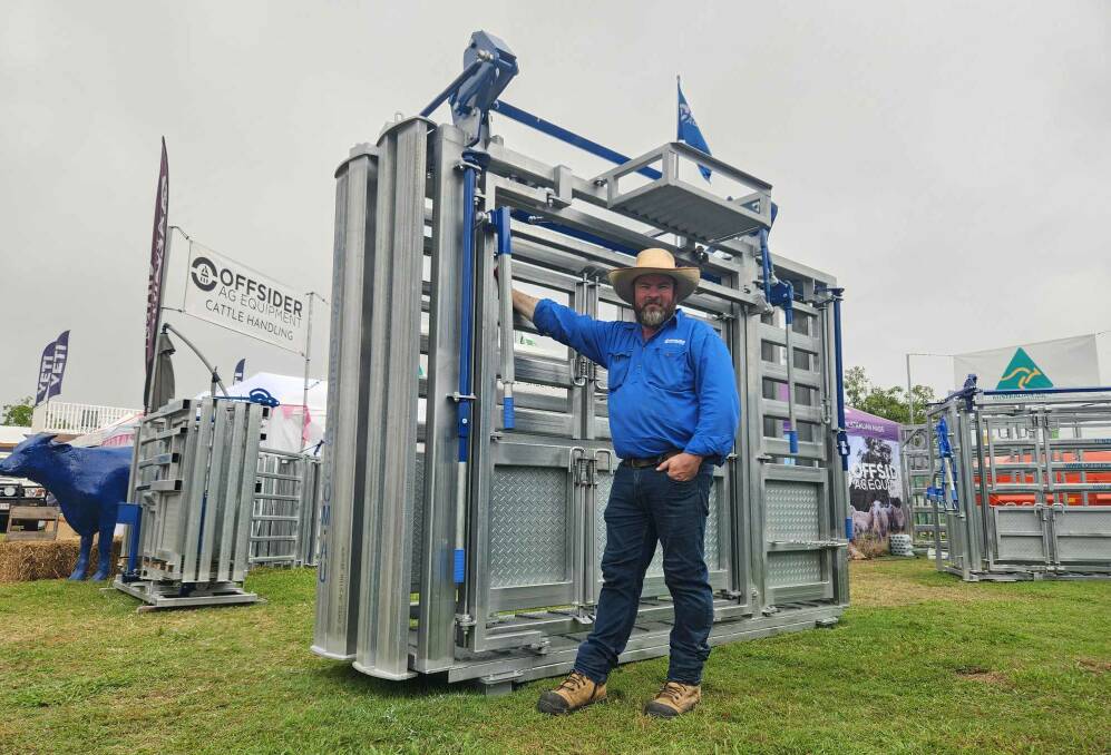 Offsider Agricultural Equipment owner David Hicks at Beef 2024 with the Tonto Ultra Heavy Duty Crush. Picture supplied