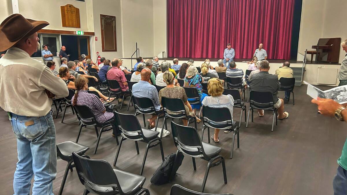 The Kilkivan Action Group met to discuss their concerns over proposed power lines running through the region. Picture: Supplied Ian Davies