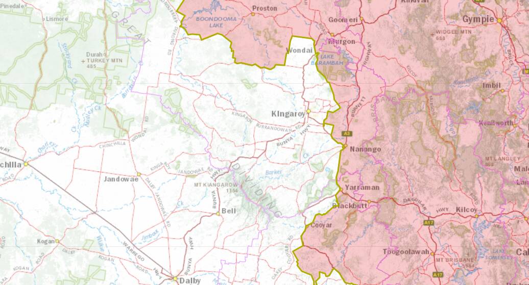 The Ironpot district is located west of Kingaroy in the South Burnett cattle tick free zone. Picture: Queensland state government