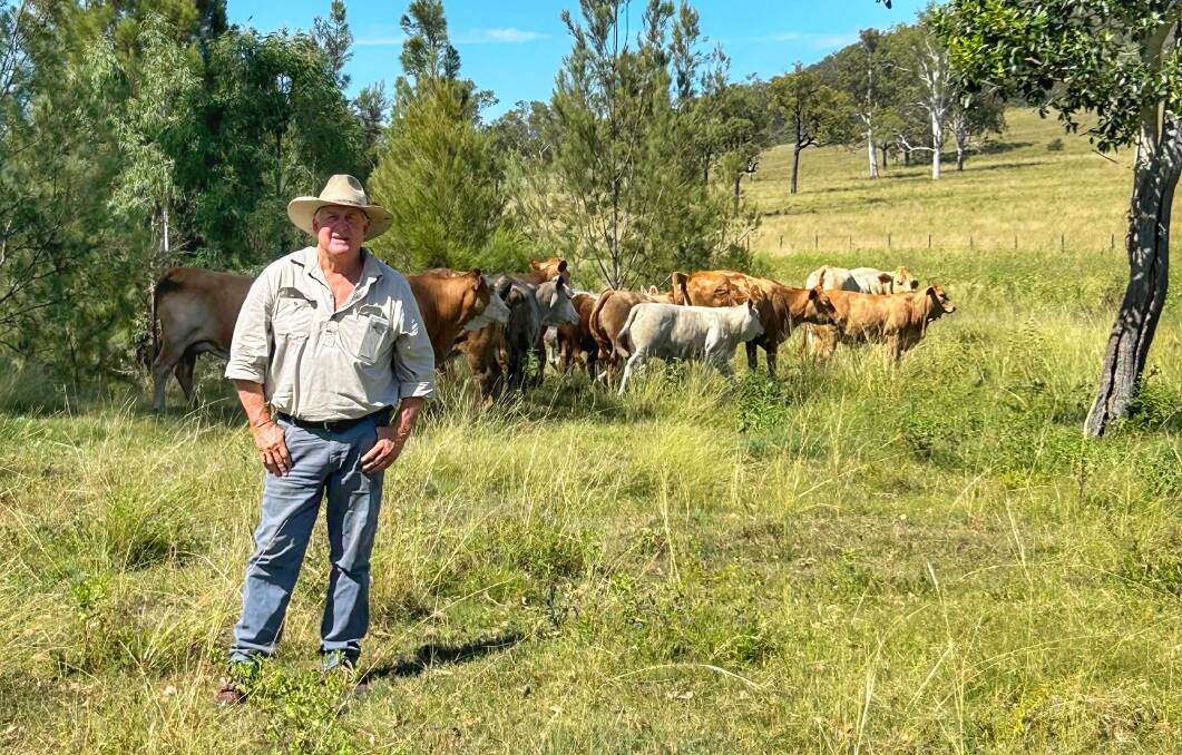 Cattle grazier Ian Davies is part of the Kilkivan Action Group that will be locking the gate to any proposed power lines in the region. Picture: Supplied Ian Davies
