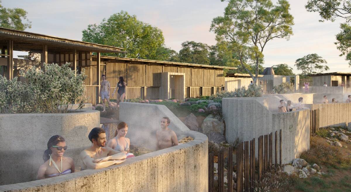 An artist's impression of the soon to be completed Cunnamulla Hot Springs complex. Picture: Supplied Paroo council