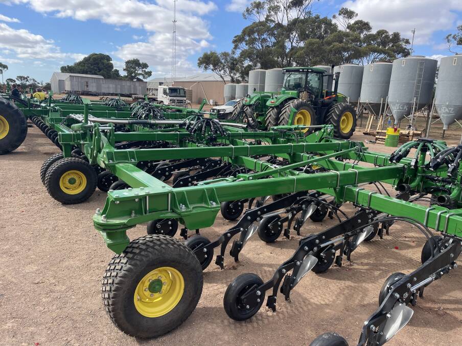 The 90ft John Deere P690 precision air drill from Emmetts that has been delivered to Wallaroo for the 2024 season. Picture supplied
