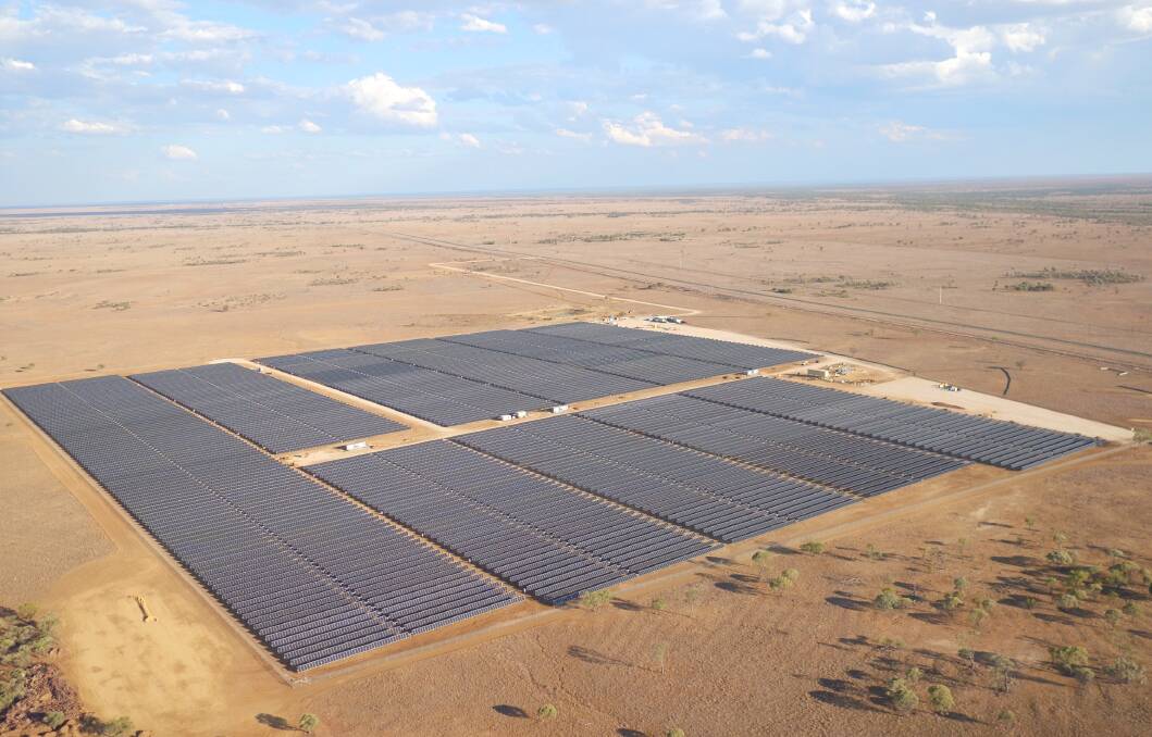 The solar farm on James Walker's property at Longreach. Picture: supplied