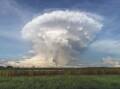 A giant cumulonimbus cloud at Knuckey Lagoons, NT, took the spot for October. Picture by Damon Wagland.
