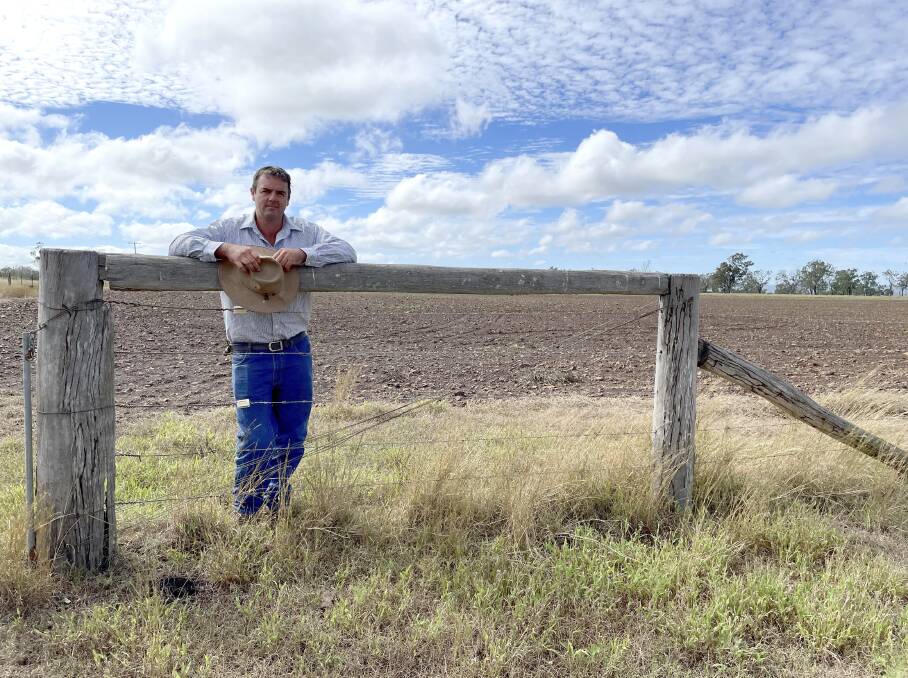 Standing in front of his leased farm where FAW devastated the 20ha oats crop he planned to use as winter feed, grazier Dean Messingham said the only option was to remain optimistic a solution to eradicate the pest would soon be found. Picture: Alison Paterson