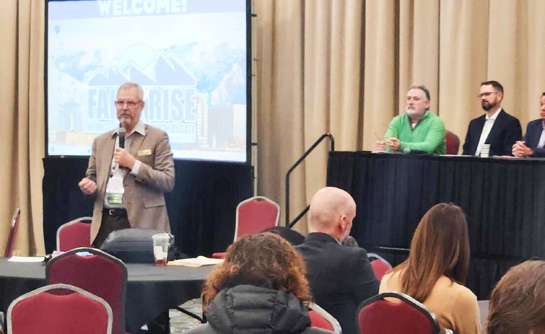In December 2023, QAS general manager Trevor Beckingham co-hosted a panel 'The Elephant in the Room', in Salt Lake City, Utah, at the International Association of Fairs and Expos convention, where he stressed the importance to ensuring livestock entries at ag shows comprises a level playing field. Picture: Supplied