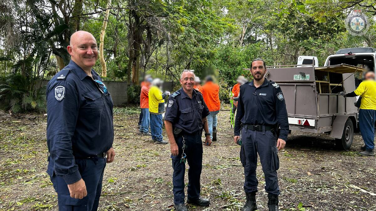 Townsville Correctional Centre staff supervised prisoners from the low custody facility as they assisted with the clean up of damage caused by ex-TC Kirrily. Picture: Supplied