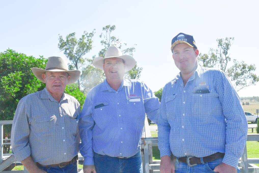 At the Silverdale 18th Annual Show and Sale on April 12, 2024 were buyers L-R Trevor Francis, David Musch and Andrew Stumer. Picture: Alison Paterson 