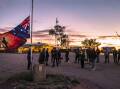 The Anzac Day Dawn Service held at Cameron Corner was very emotional for the small crowd, many of whom had family who had served. Picture: Tim Rumble 